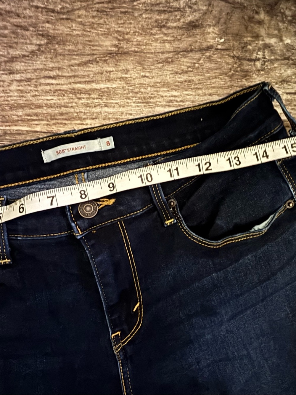 Levi's Women’s 505 Straight Jeans — Deep Indigo - Picture 6 of 10